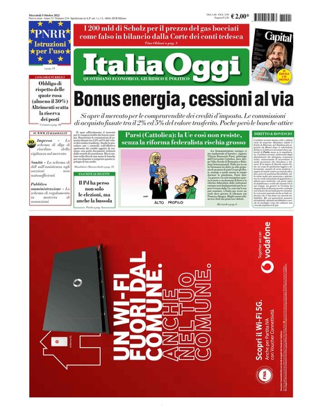 Italia oggi : quotidiano di economia finanza e politica